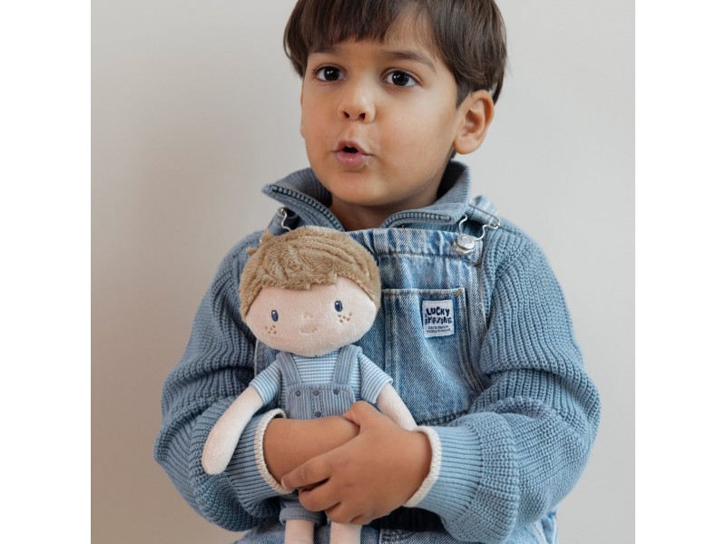 JIM MUÑECO BLANDITO 35 CM LITTLE DUTCH PETO AZUL