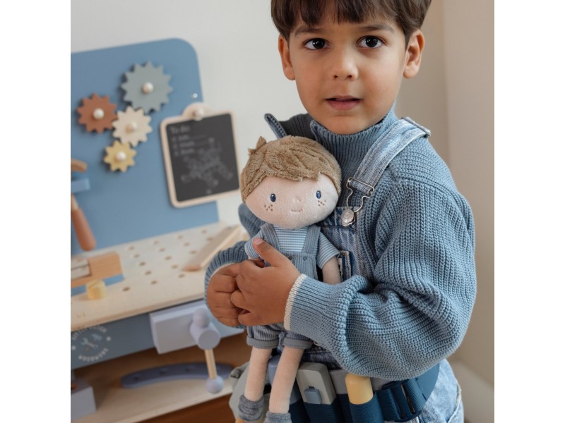 JIM MUÑECO BLANDITO 35 CM LITTLE DUTCH PETO AZUL