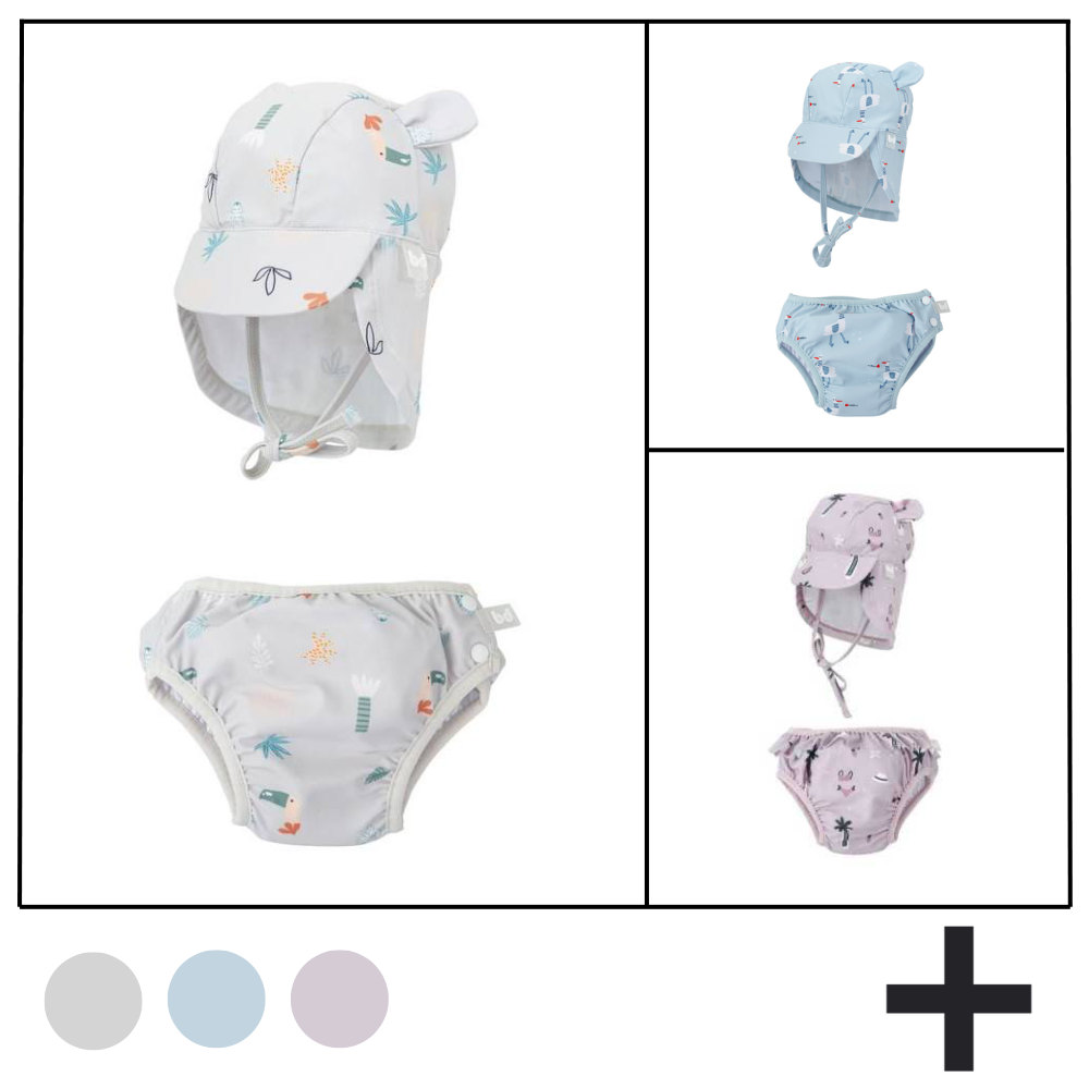SET BAÑADOR PAÑAL + GORRA BIMBIDREAMS (3-12m)