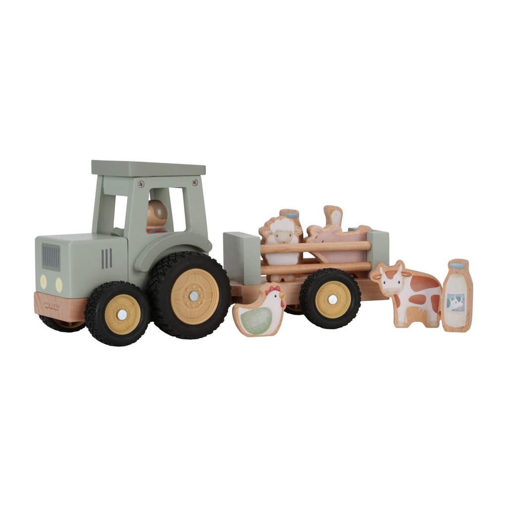 TRACTOR CON TRAILER PEQUEÑA GRANJA LITTLE DUTCH