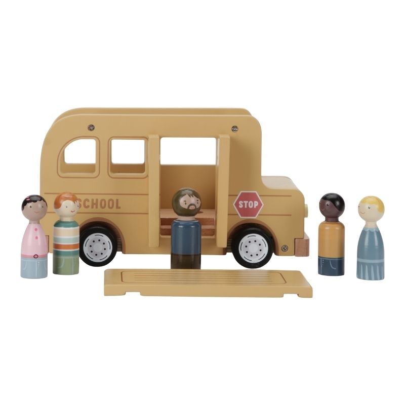 BUS ESCOLAR CON MUÑECOS LITTLE DUTCH