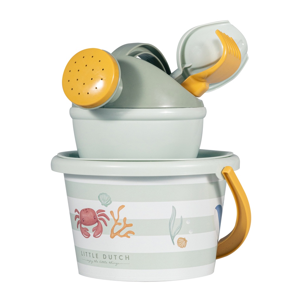 SET PLAYA JUEGO 5 PIEZAS OCEAN FRESH VERDE LITTLE DUTCH