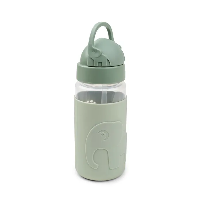 BOTELLA ELEFANTE VERDE CON PAJITA DONE BY DEER 350ml