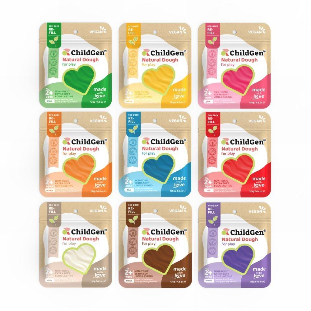 PACK 9 BOLSAS PLASTILINA NATURAL (125gr) ECOPACK