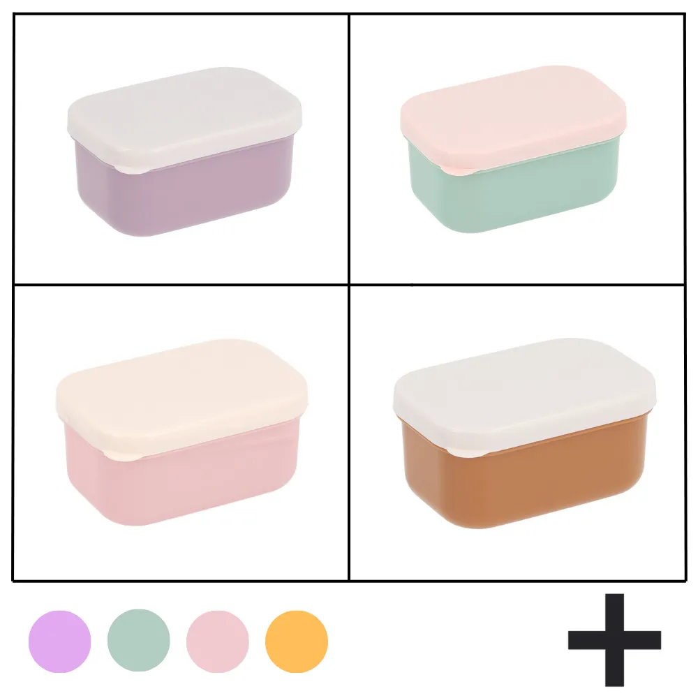 CAJA ALMUERZO BICOLOR PEQUEÑA CON TENEDOR TUTETE
