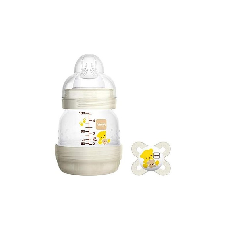 BIBERÓN 130ml + CHUPETE MAM