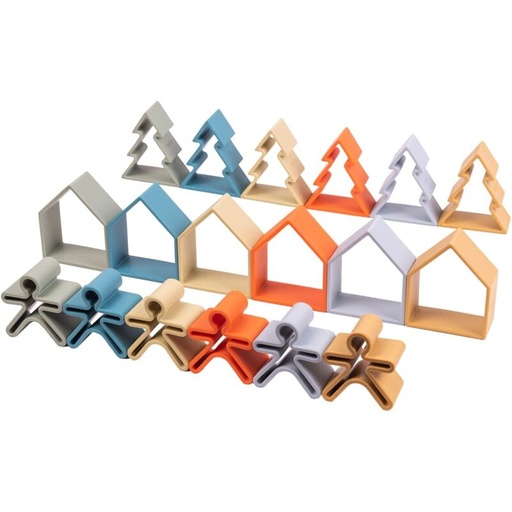 [D01051] 6 KIDS + 6 HOUSES + 6 TREES NATURE