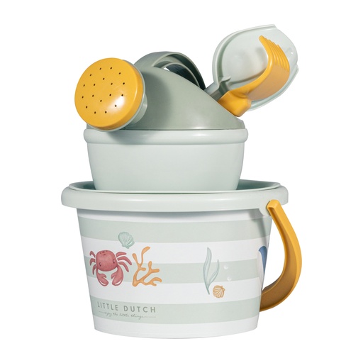 [LD2012320] SET PLAYA JUEGO 5 PIEZAS OCEAN FRESH VERDE LITTLE DUTCH