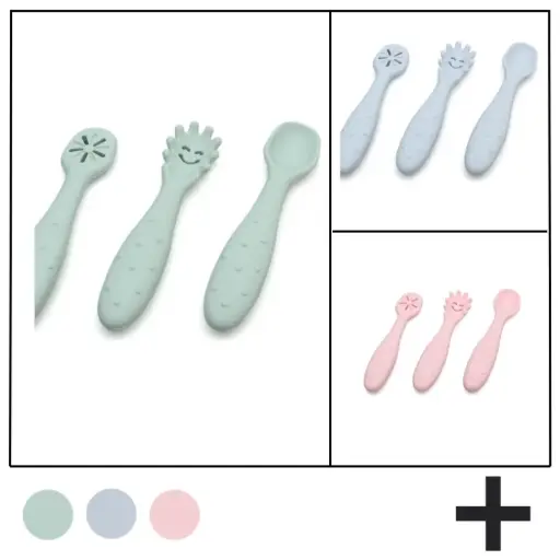 PRE CUBIERTOS SILICONA Set 3 KioKids